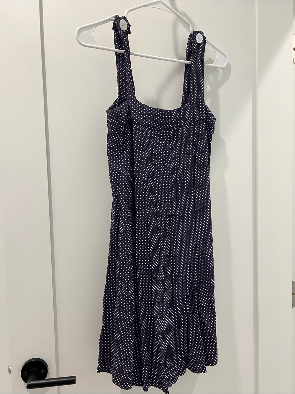 Nanette Lepore Navy and White Polka Dot Dress